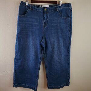 Suzanne Grae Denim Womens Knee Length Denim Bermuda Short 18